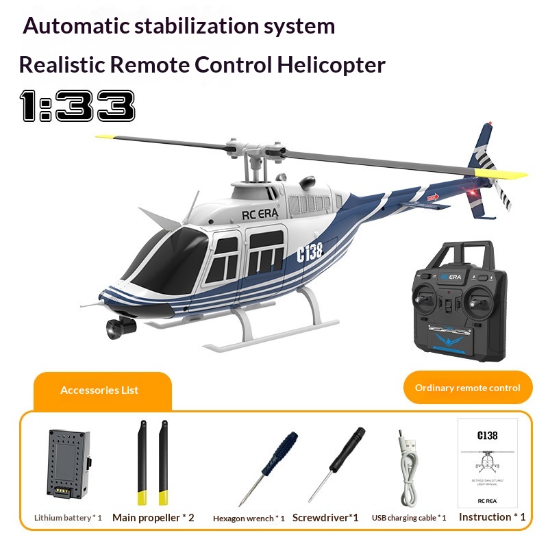 Rc Helicopter Single Rotor - RC Era C138 Bell 206 RC-Helikopter