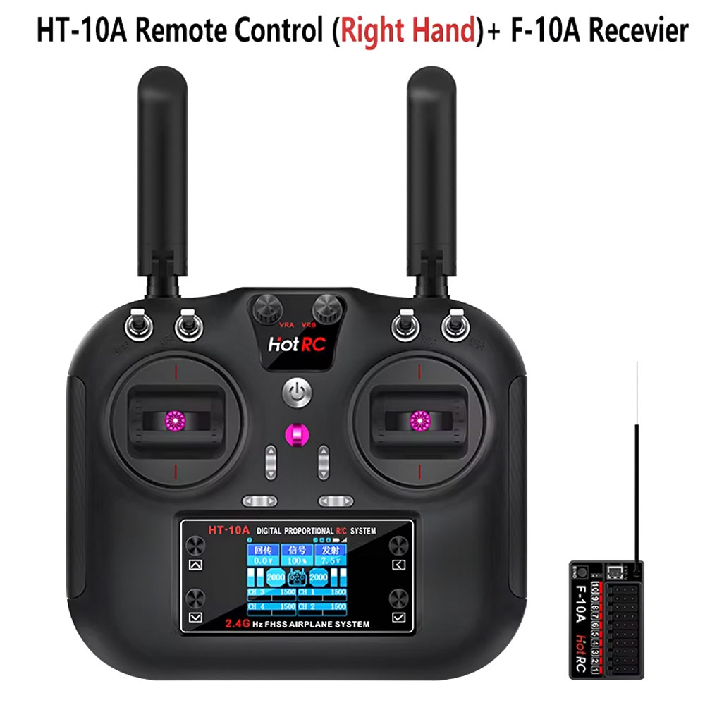 Rc Helicopter Motor - Hotrc HT-10A 2,4G 10-Kanal Sender F10A