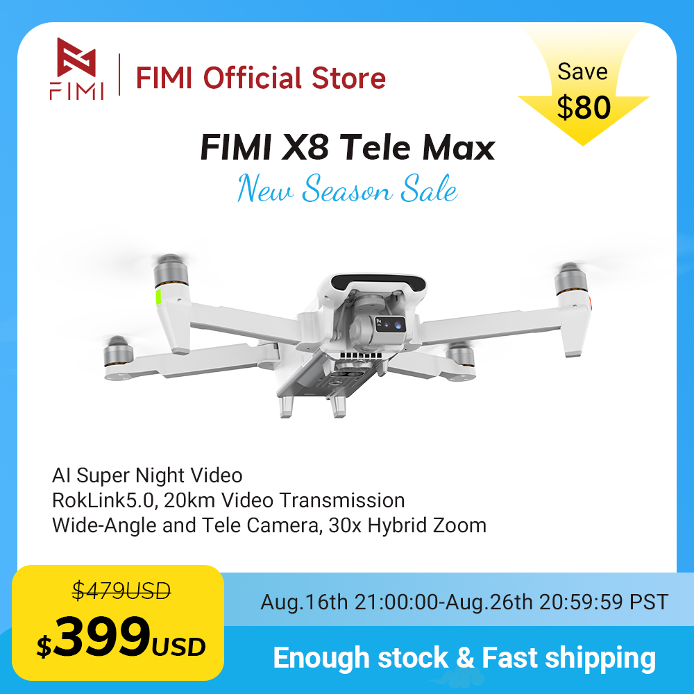 Dji Drone Mini 4 Pro - FIMI X8 Tele Max Drohne 1/2-Zoll-CMOS-Weitwinkel-Telekamera