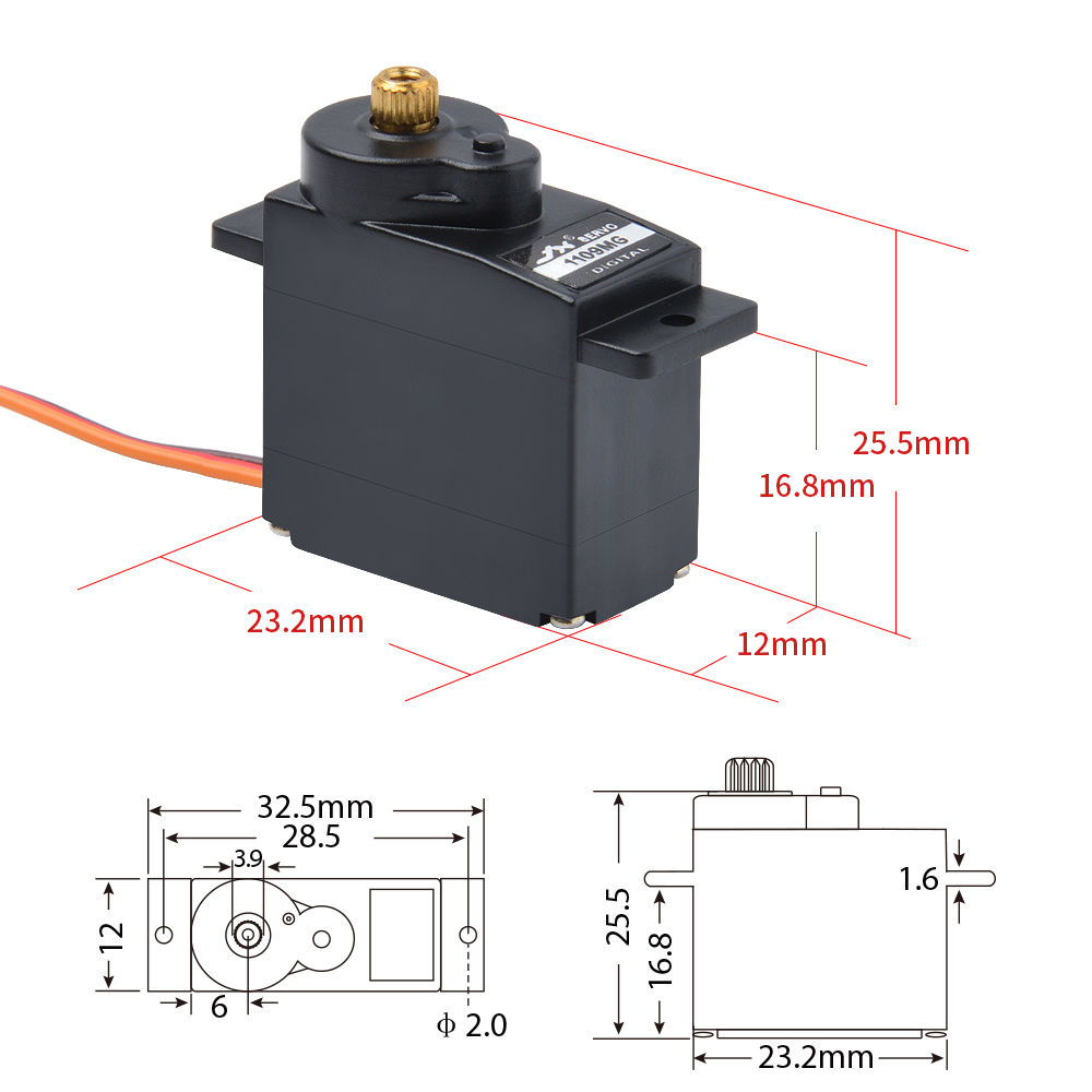 1/2/4 Stück JX Servo PDI-1109M – Rc Helicopter Motor Bewertung und Preis